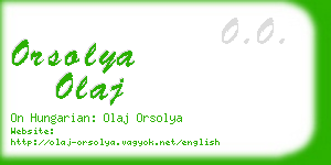 orsolya olaj business card